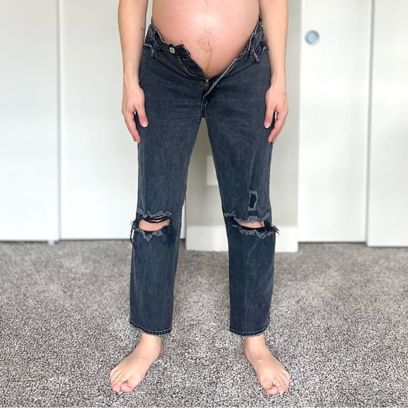 Abercrombie & Fitch Curve Love Ankle Straight Distressed Jeans - Size 29 / 8 - Picture 2 of 13